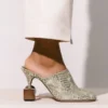 Le mules Bisou Mules con tacco geometrico Le mules Bisou Mules con tacco geometrico