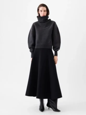 Maglia Pallone Maglione con collo alto ampio