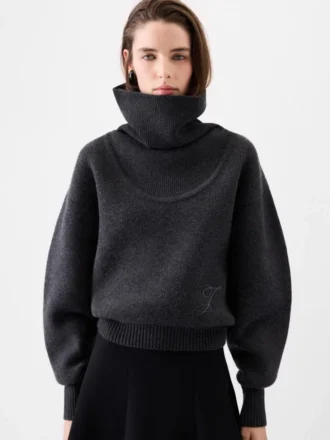 Maglia Pallone Maglione con collo alto ampio