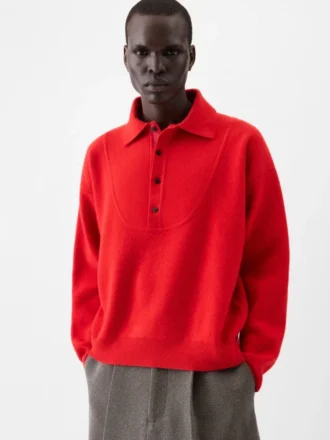 Maglia Polo in maglia stile vareuse Pallone