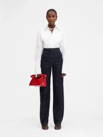 Pantaloni cargo in denim de-Nîmes Jeans cargo curvi