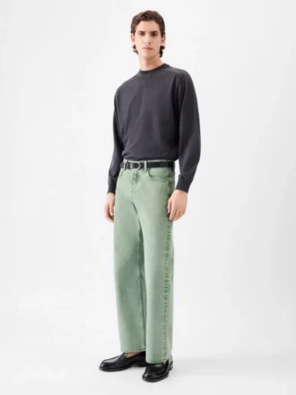 Pantaloni dritti in denim de-Nîmes Jeans a gamba dritta