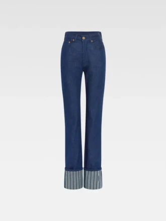 Pantaloni dritti in denim de-Nîmes Jeans a gamba dritta Pantaloni dritti in denim de-Nîmes Jeans a gamba dritta