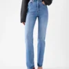 Pantaloni dritti in denim de-Nîmes Jeans a gamba dritta Pantaloni dritti in denim de-Nîmes Jeans a gamba dritta