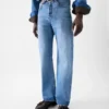 Pantaloni dritti in denim de-Nîmes Jeans a gamba dritta Pantaloni dritti in denim de-Nîmes Jeans a gamba dritta