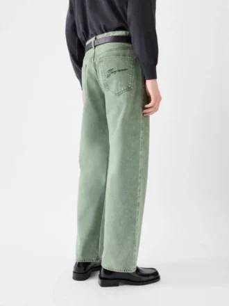 Pantaloni dritti in denim de-Nîmes Jeans a gamba dritta