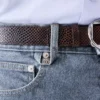 Pantaloni dritti in denim de-Nîmes Jeans a gamba dritta Pantaloni dritti in denim de-Nîmes Jeans a gamba dritta