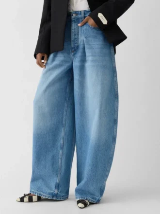 Pantaloni in denim Ovalo de-Nîmes Jeans curvi a vita alta