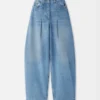 Pantaloni in denim Ovalo de-Nîmes Jeans curvi a vita alta Pantaloni in denim Ovalo de-Nîmes Jeans curvi a vita alta