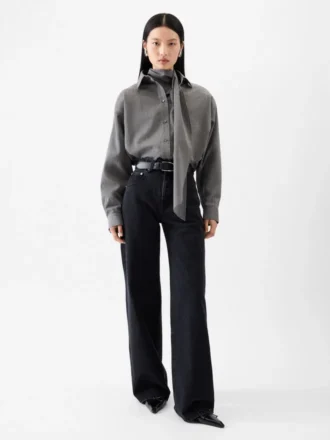 Pantaloni larghi in denim de-Nîmes Jeans oversize