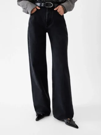 Pantaloni larghi in denim de-Nîmes Jeans oversize