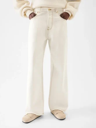 Pantaloni larghi in denim de-Nîmes Jeans oversize