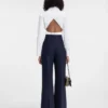 Pantaloni Sauge Pantaloni a vita alta svasati Pantaloni Sauge Pantaloni a vita alta svasati