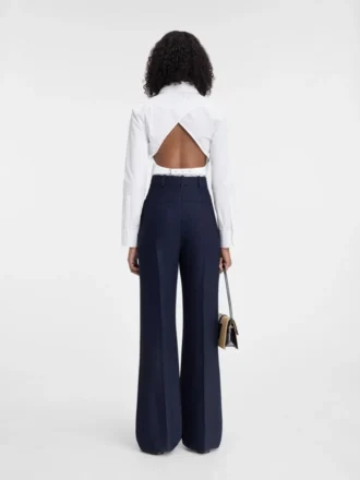 Pantaloni Sauge Pantaloni a vita alta svasati Pantaloni Sauge Pantaloni a vita alta svasati