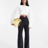 Pantaloni Sauge Pantaloni a zampa a vita alta Pantaloni Sauge Pantaloni a zampa a vita alta