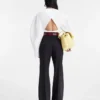 Pantaloni Sauge Pantaloni a zampa a vita alta Pantaloni Sauge Pantaloni a zampa a vita alta