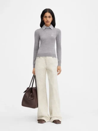 Polo in maglia tricot con logo J