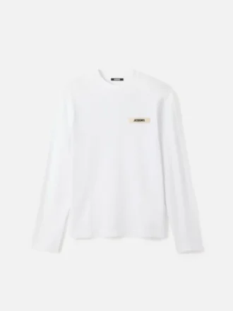 T-shirt a maniche lunghe Gros Grain T-shirt a maniche lunghe con logo Grosgrain