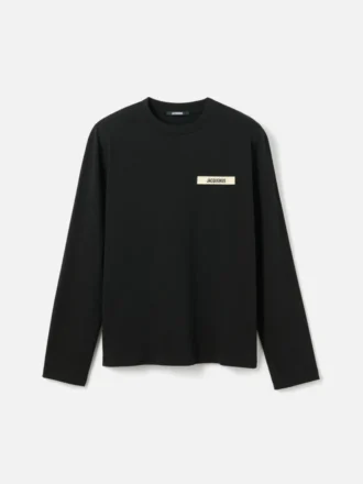 T-shirt a maniche lunghe Gros Grain T-shirt a maniche lunghe con logo Grosgrain