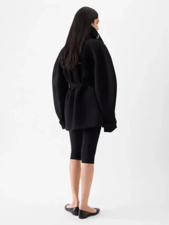 Trench corto Ovalo Trench a clessidra